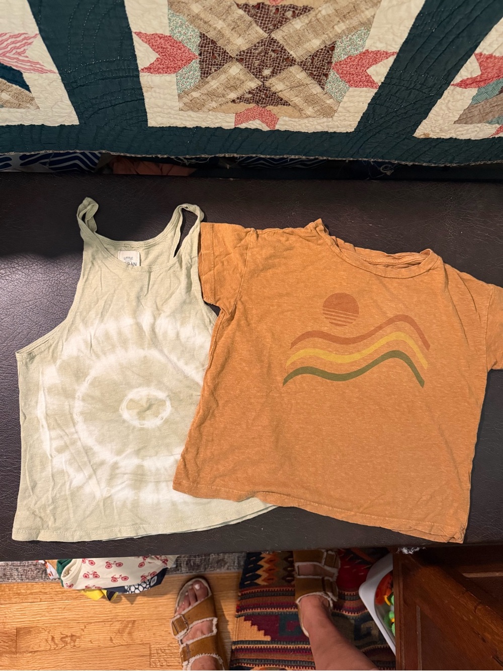Little urban apparel Kids Retro Sunset Graphic Tee and tank hemp
